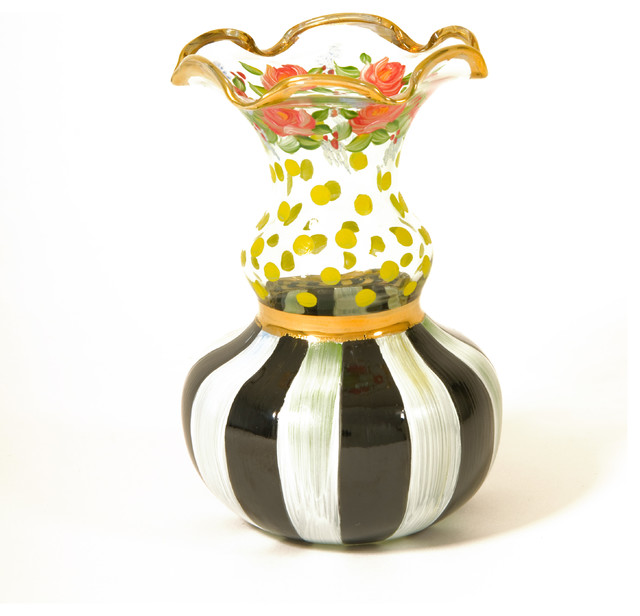 Cheery Glass Bud Vase MacKenzieChilds Eclectic Vases other