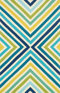 Palm Springs Loloi Area Rug Blue / Green PM-01 - Contemporary - Rugs 