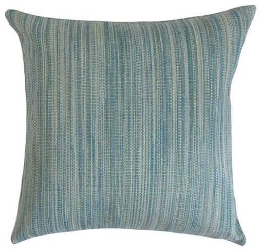 Orocue Blue 18 x 18 Solid Throw Pillow traditional-bed-pillows