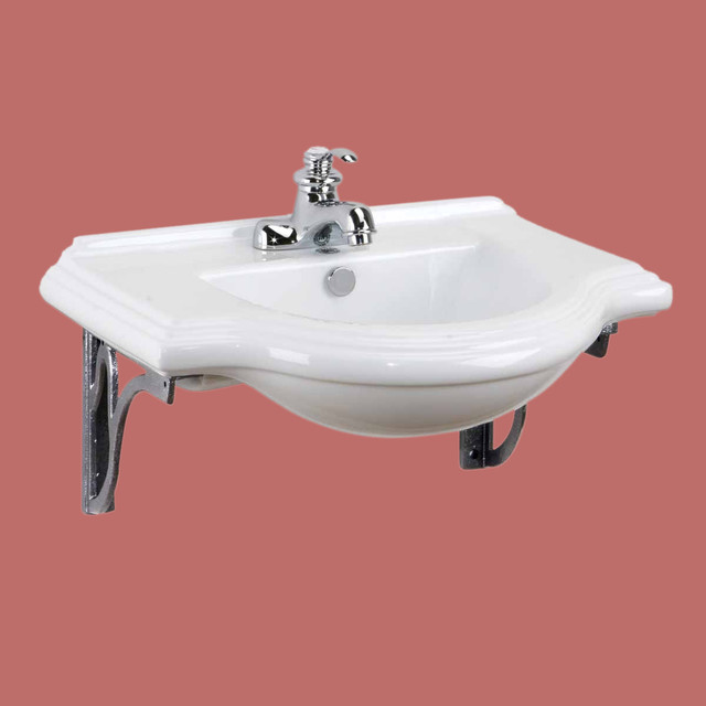Wall Mount Sinks Medium Bayside Metal Supports For 4'' faucet 14182