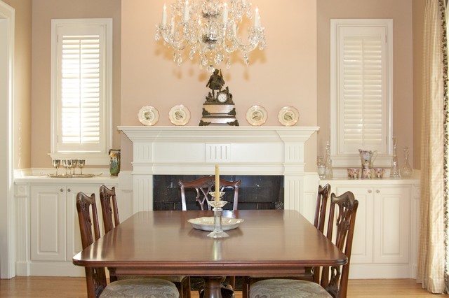 plantation shutters in dining room