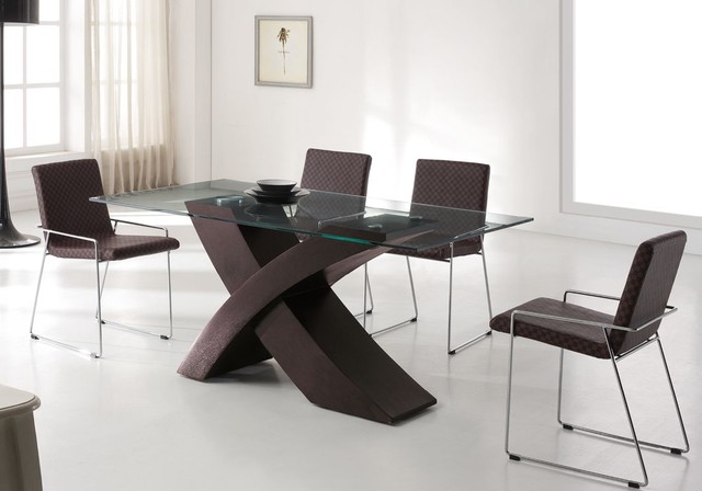 Modern Glass Dining Table With Extension