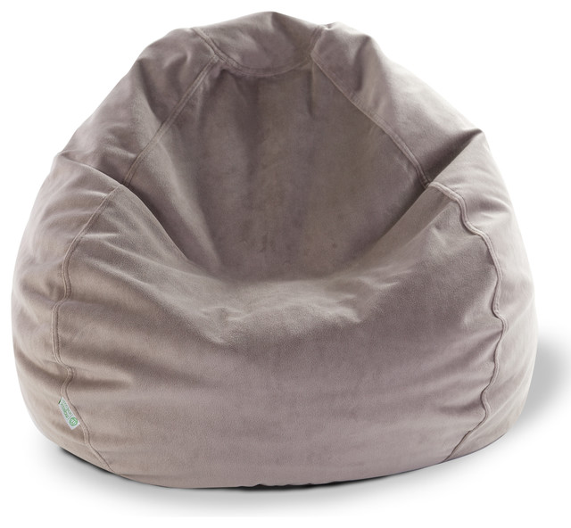 Indoor Faux Suede Small Bean Bag Transitional Floor Pillows And