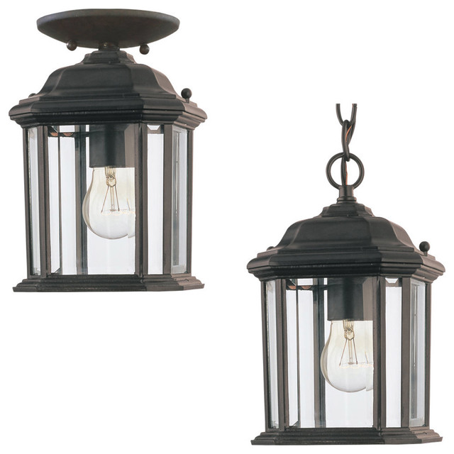 Sea Gull Lighting 60029-12 Kent 1 Light Outdoor Pendants/Chandeliers in Black - Transitional ...