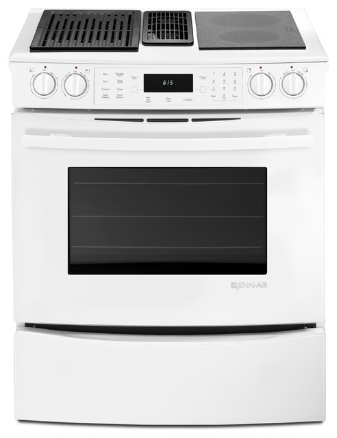 Jenn Air 30 Slide In Modular Electric Downdraft Range Whitewhite