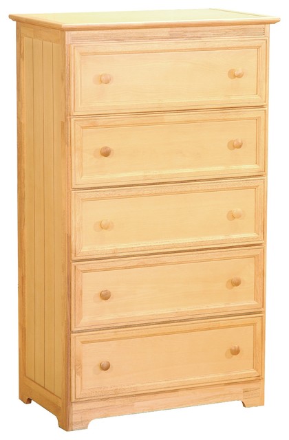 Manhattan 5-Drawer Chest in Natural Maple - Traditional - Dressers ...