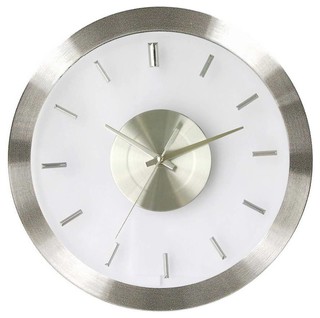 Stainless Steel Wall Clock w Clear Face - Modern - Wall ...