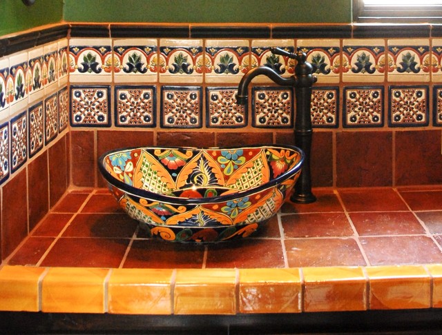 Mexican Tile - Mediterranean - Bathroom - Austin - by Clay ...