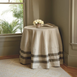 tablecloth round tablecloths table farmhouse designs ballard cloth linen ribbon linens living designer deux