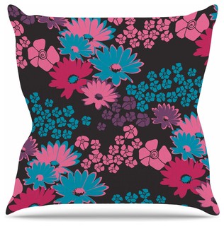 Zara Martina Mansen "Berry Color Bouquet" Throw Pillow, 20"x20 