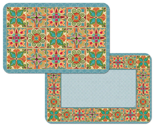 Gypsy Tuscan Art Reversible Plastic Placemats, Set of 4 Mediterranean