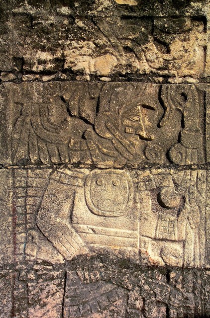 Chichen Itza Mayan Relief Wallpaper Wall Mural - Self-Adhesive