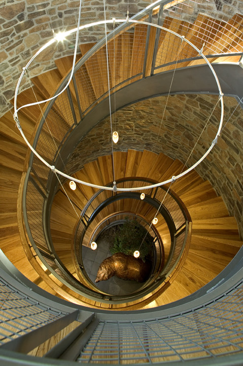 A Seattle architecture firm crafts an artistic spiral staircase.