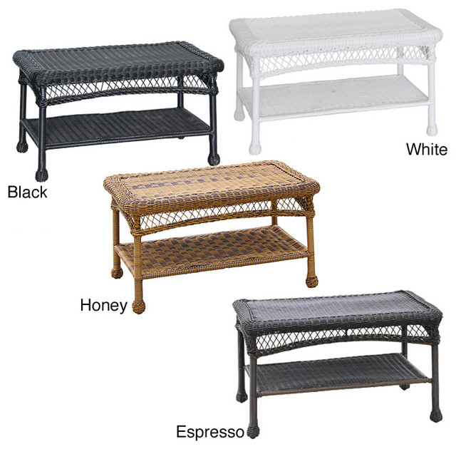 Wicker Patio Coffee Table Contemporary Coffee Tables by
