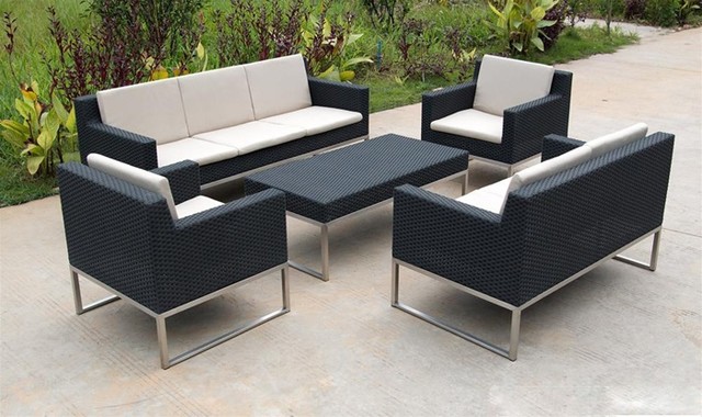 Olivia contemporary patio sofa set moderne udendørs loungesæt ...