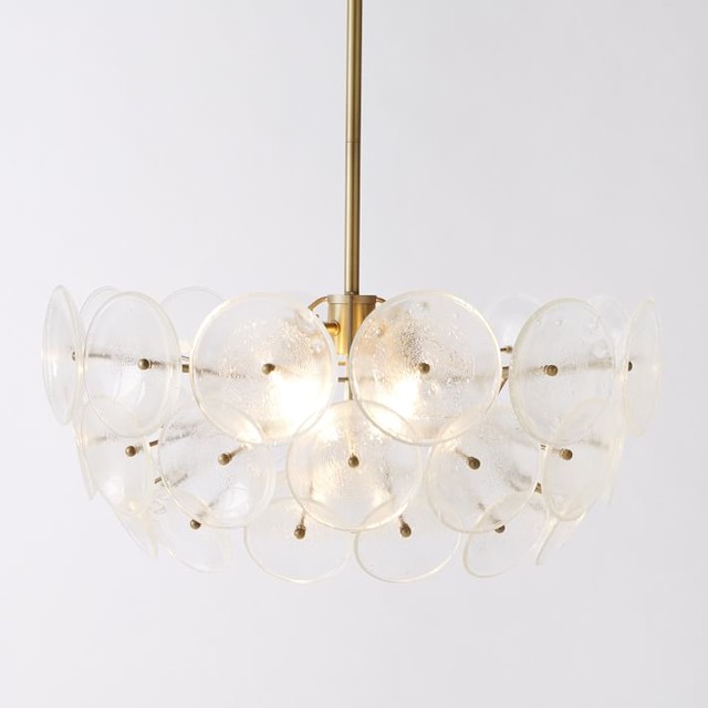 Glass Disc Chandelier Chandeliers New York by West Elm