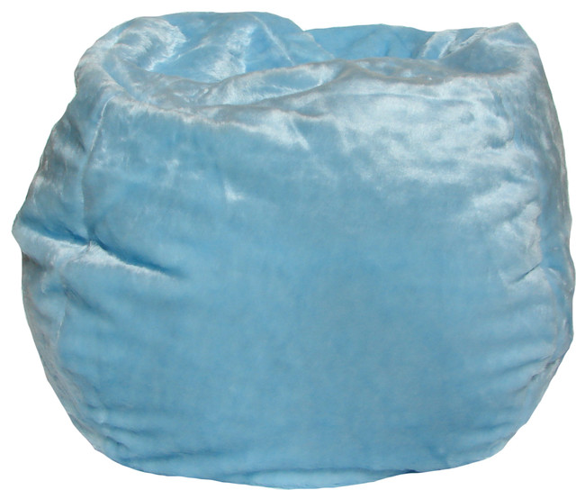 Fur Bean Bag, Light Blue Traditional Bean Bag Chairs by Bean Bag