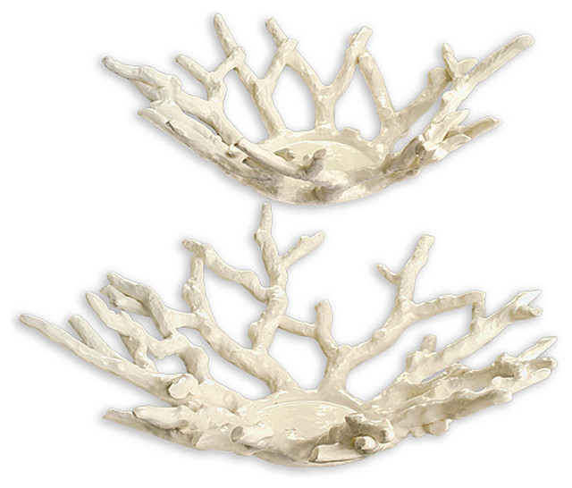 white coral reef bowls set of 2 transitional white coral reef bowls set of 2 transitional