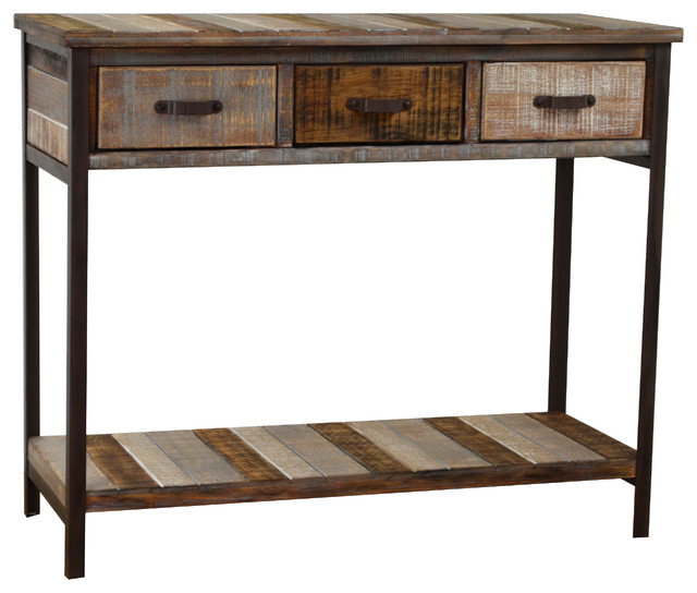 Soho Console Table, Beige Rustic Console Tables by Gallerie Decor