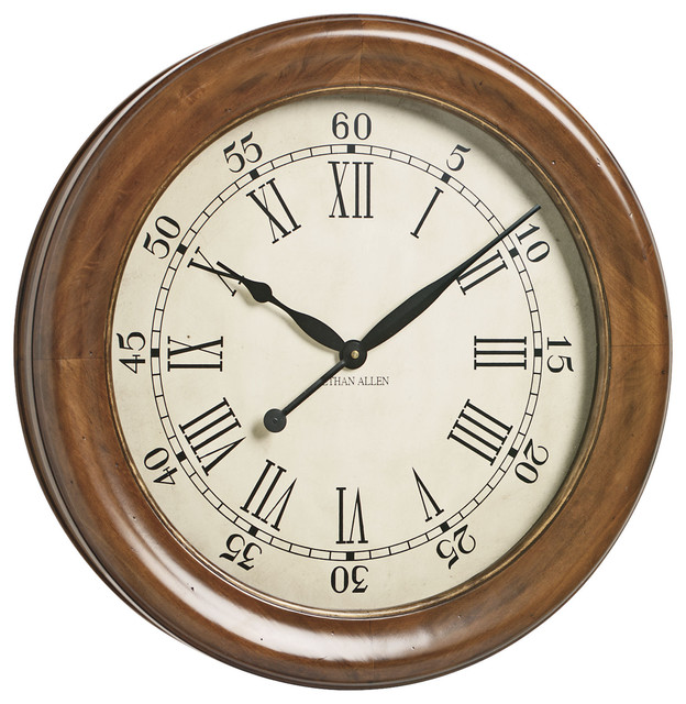 School House Wall Clock Traditional Wall Clocks by Ethan Allen