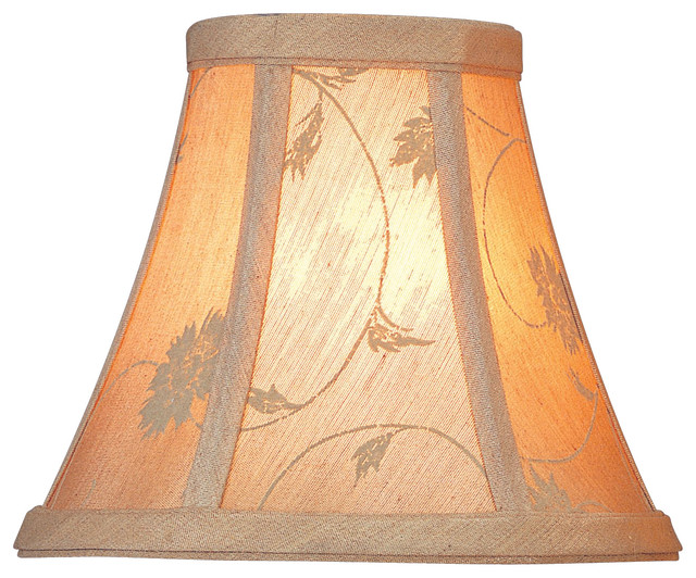 Chandelier Candelabra Shade Light Beige Jacquard Fabric 6"dia