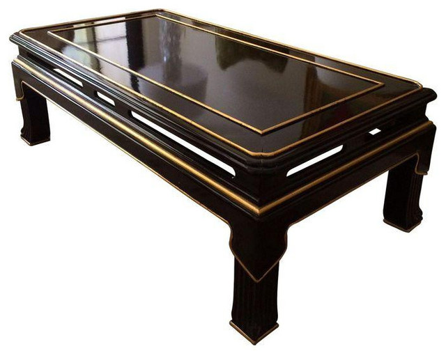 Black Coffee Table Trim In Gold 51