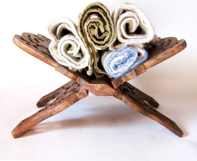 Wooden Rack Towel Rack, Wine Rack, Linen Storage Traditional