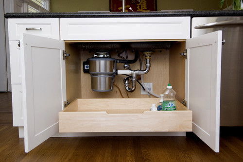 Under Sink Pull Out Tray - Transitional - Kitchen