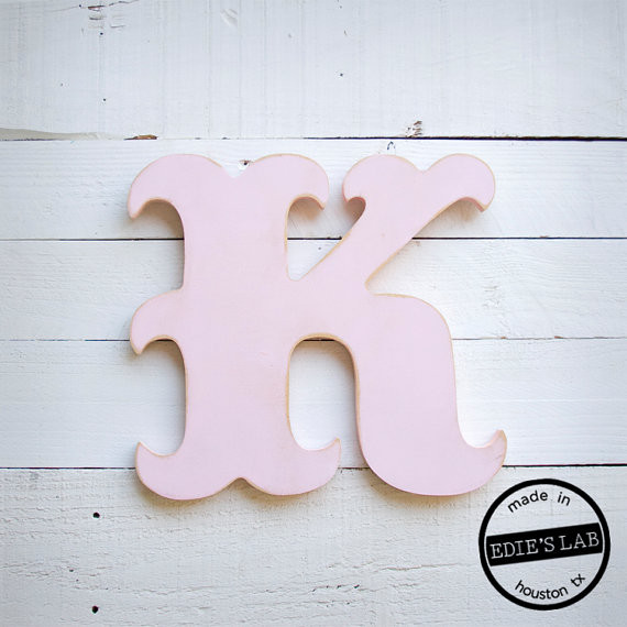 Carnival Style Wood K Letter Distressed Wall Decor By Edie's Lab Contemporary Wall Letters