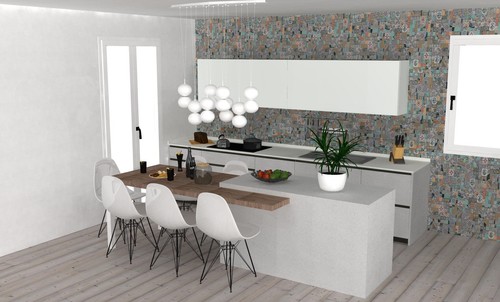 Rivestimento pareti cucina vetro ~ canlic for . Decorazioni parete cucina