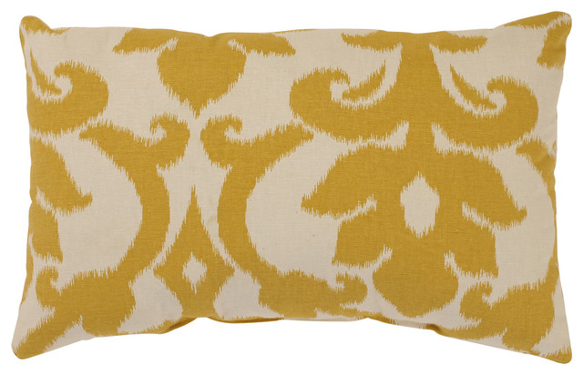 Azzure Gold Rectangle Throw Pillow - Contemporary - Scatter Cushions - by Pillow Perfect Inc