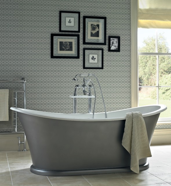 dark grey freestanding bath