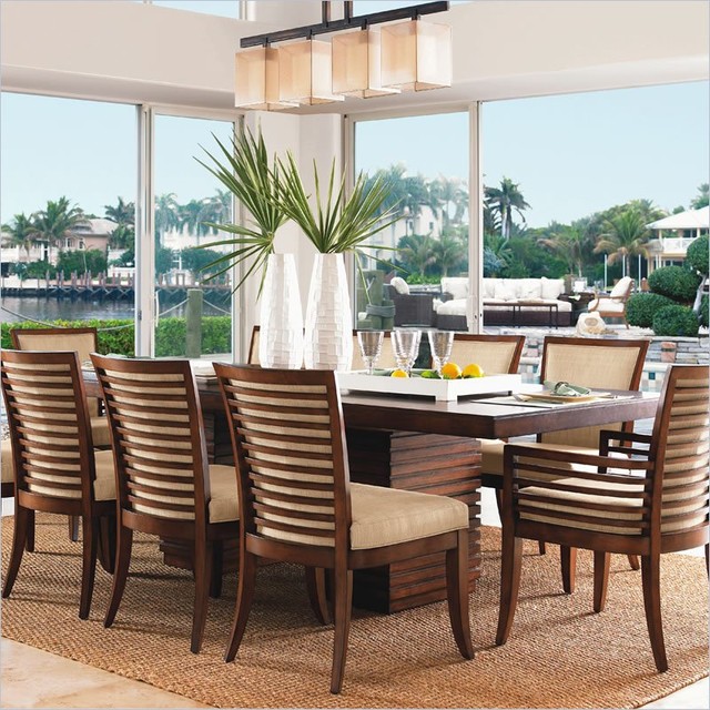 Tommy Bahama Home Ocean Club Peninsula Dining Table Contemporary