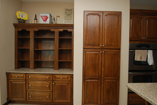 Dark Walnut Stained Cabinets - Traditional - Kitchen ...