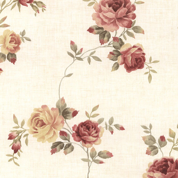 Vintage Rose Trail in Mauve CN26564 Traditional Wallpaper