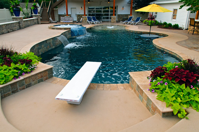 Backyard Oasis in Perry, KS - Contemporary - Pool - Kansas ...