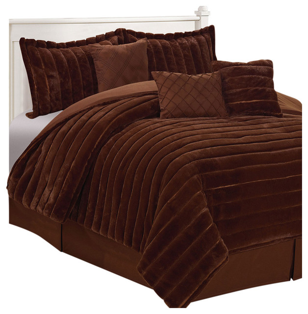 rabbit faux fur 7 piece comforter set modern rabbit faux fur 7 piece comforter set modern
