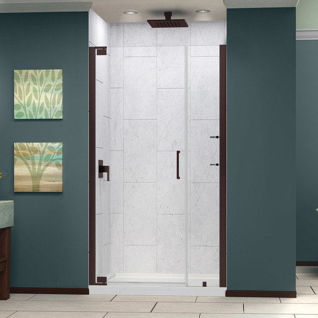 Elegance 72" Pivot Shower Door, Oil Rubbed Bronze Finish Hardware