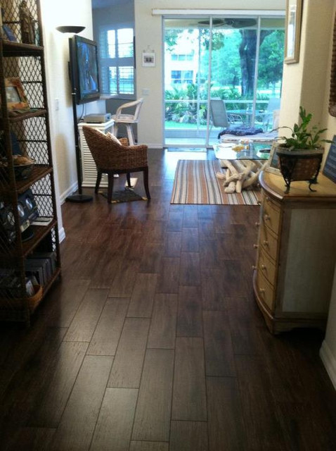 Porcelain plank wood look tile installations Tampa ...
