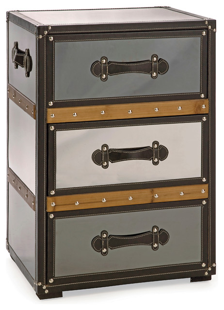 Tilman 3-Drawer Trunk - Eclectic - Nightstands And Bedside ...