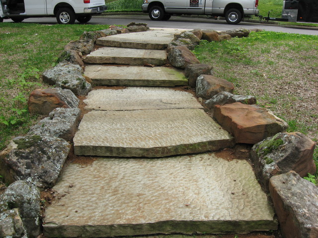 Flagstone steps - Traditional - Landscape - dallas - by ...