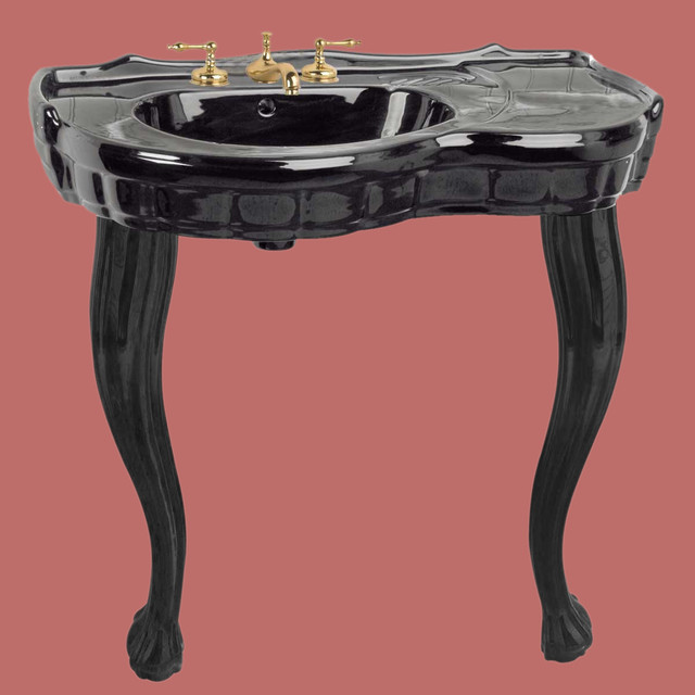 Console Sinks Black China Belle Console Sink 2 Provincial Legs 8