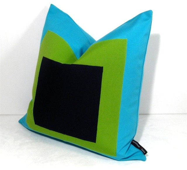 Albers Turq Grn Outdoor Decor Cushion - Modern - Outdoor Cushions And Pillows - other metro - by ...