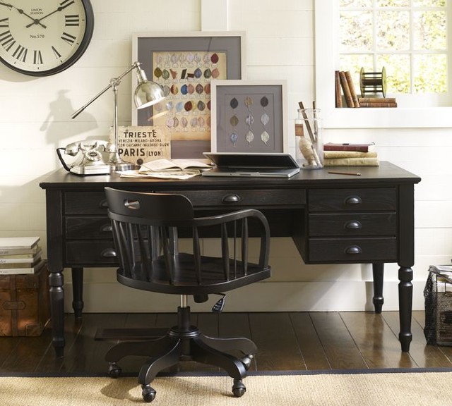 Printer's Keyhole Desk Traditional Desks And Hutches by Pottery Barn