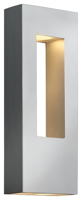 Hinkley Lighting Atlantis Contemporary Outdoor Wall Sconce, Small, Titanium - Contemporary ...