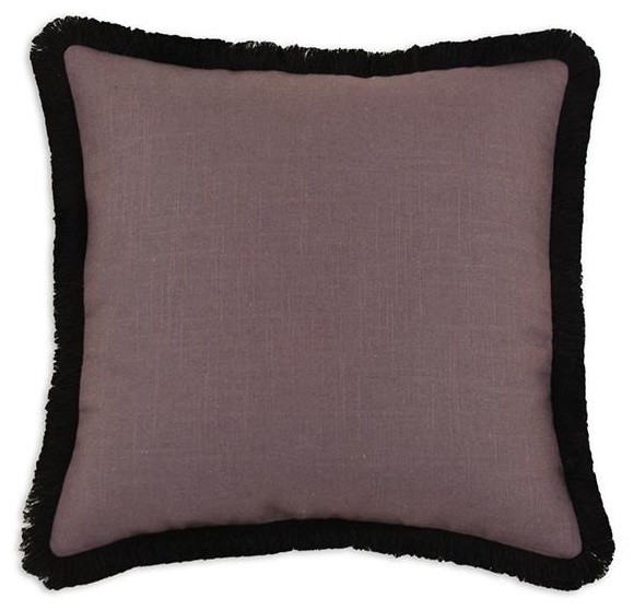 Custom Fringed Square Pillow Traditional Decorative Pillows