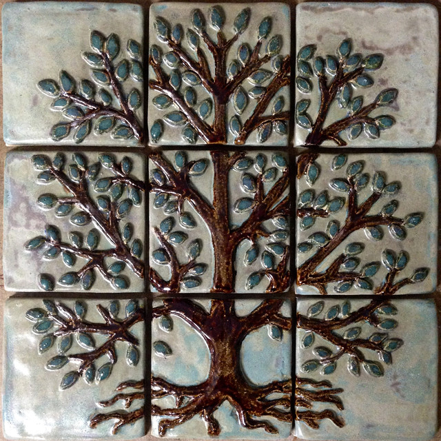 Tree of Life tiles Craftsman Tile Murals by SoMi Tileworks