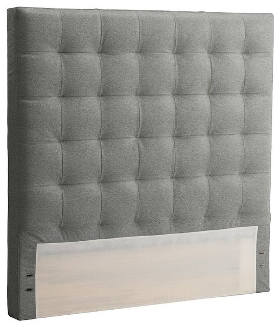 Tall Grid Tufted Headboard Modern Headboards by West Elm