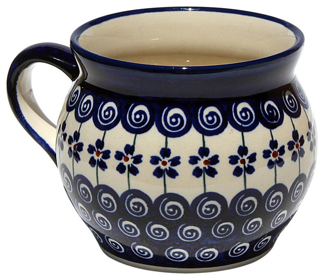 Polish Pottery Potbelly Coffee Mug Farmhouse Mugs by Polish Pottery Market