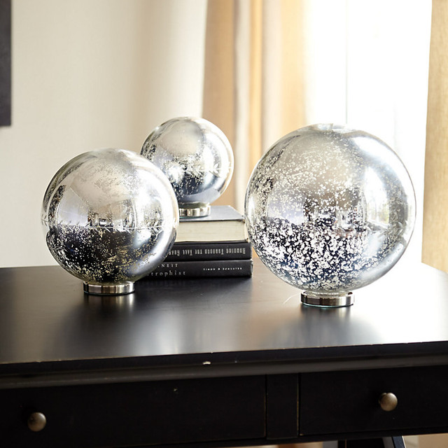 Mercury Glass Gazing Balls Traditional Home Decor by Ballard Designs